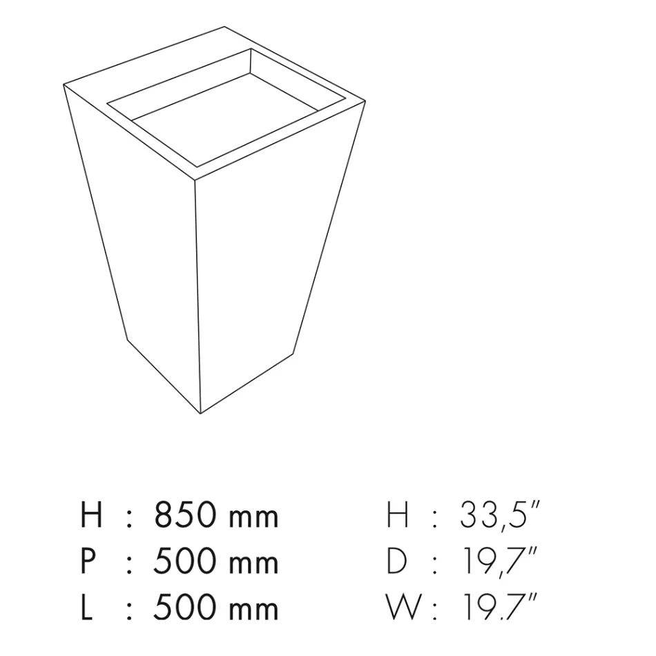 Säulen-Badezimmerwaschbecken aus Feinsteinzeug Made in Italy - Baia Viadurini