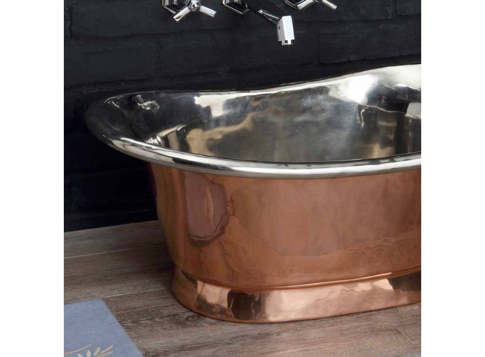 Waschbecken Badezimmer Kupfer und weiß Eisen Cala zu unterstützen