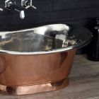 Waschbecken Badezimmer Kupfer und weiß Eisen Cala zu unterstützen Viadurini
