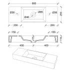 Aufsatz- oder Wandwaschbecken aus Keramik Made in Italy - Act Viadurini