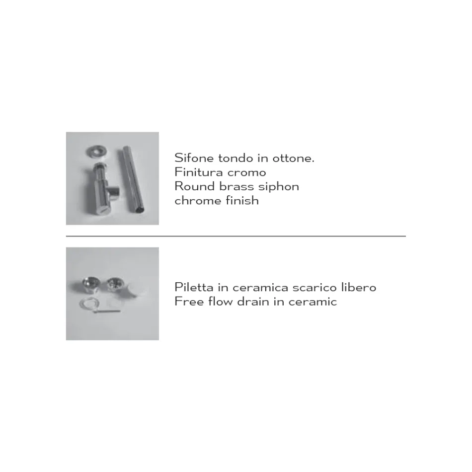 Aufsatz- oder Wandwaschbecken aus Keramik Made in Italy - Act Viadurini