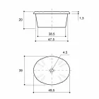 Einbauwaschbecken aus Porzellan und Gold made in Italy, Santiago Viadurini