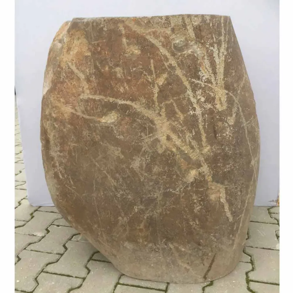 Design Waschbecken im Naturstein Meer, Einzelstück Viadurini