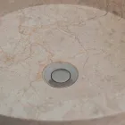 Freistehendes Badezimmer-Waschbecken in Marmor-Elfenbein-Finish Zylindrische Form - Cremino Viadurini