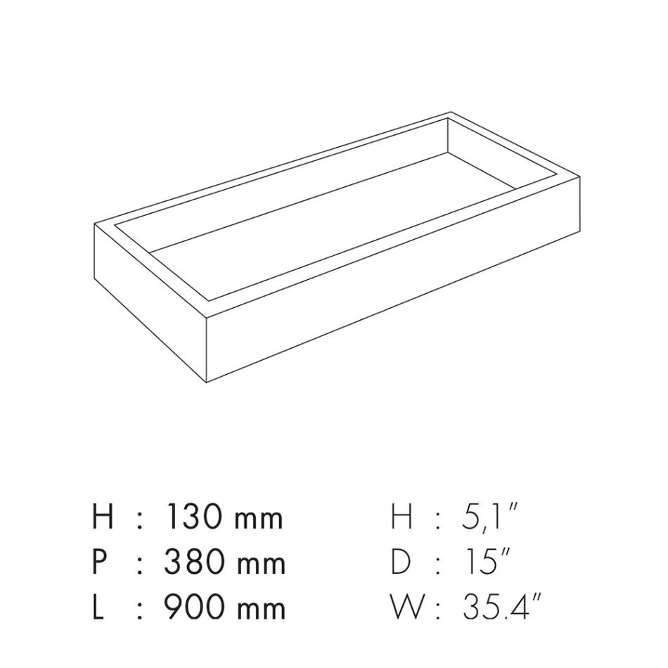 Waschbecken aus Feinsteinzeug mit Marmoroptik Made in Italy - Ludmilla Viadurini