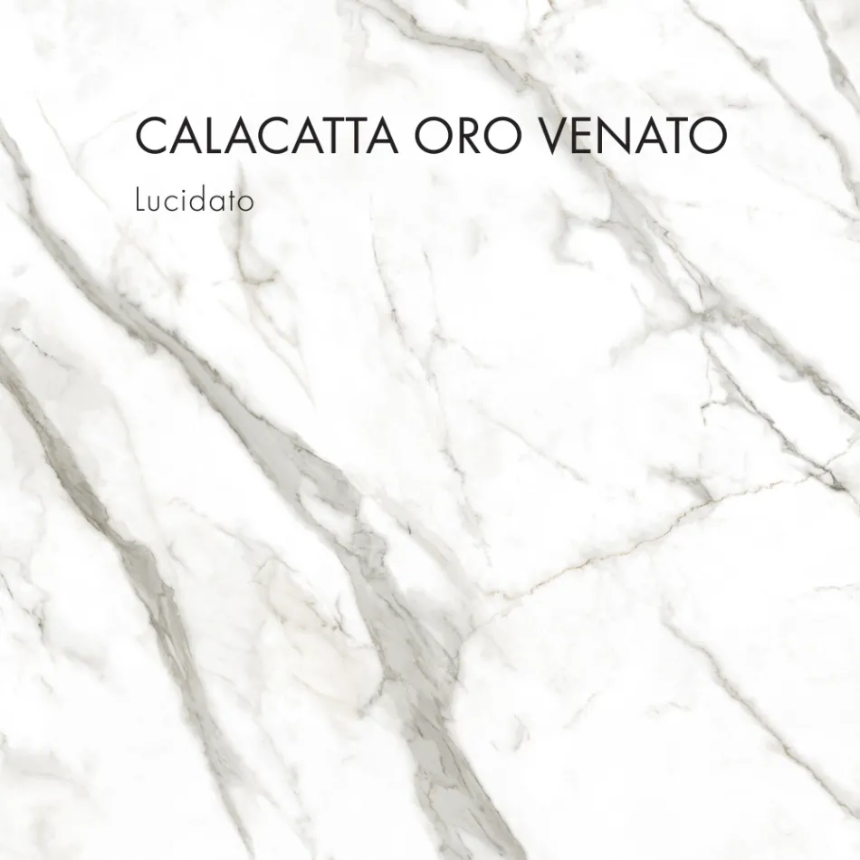 Waschbecken aus Feinsteinzeug mit Marmoroptik Made in Italy - Ludmilla Viadurini