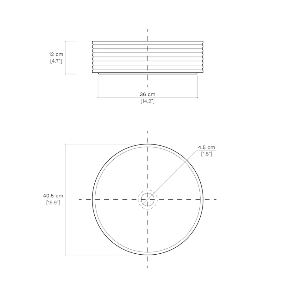 Waschbecken aus handgedrehtem Feinsteinzeug, hergestellt in Italien – Darts Viadurini
