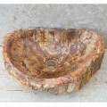 Badezimmer Aufsatzwaschtisch aus fossilem Holz Star, Einzelstück