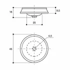 Halbeinbauwaschbecken aus Schamott und Gold made in Italy, Manilo Viadurini