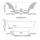 Halbeinbauwaschbecken aus Schamott und Platin, hergestellt in Italien, Guido Viadurini