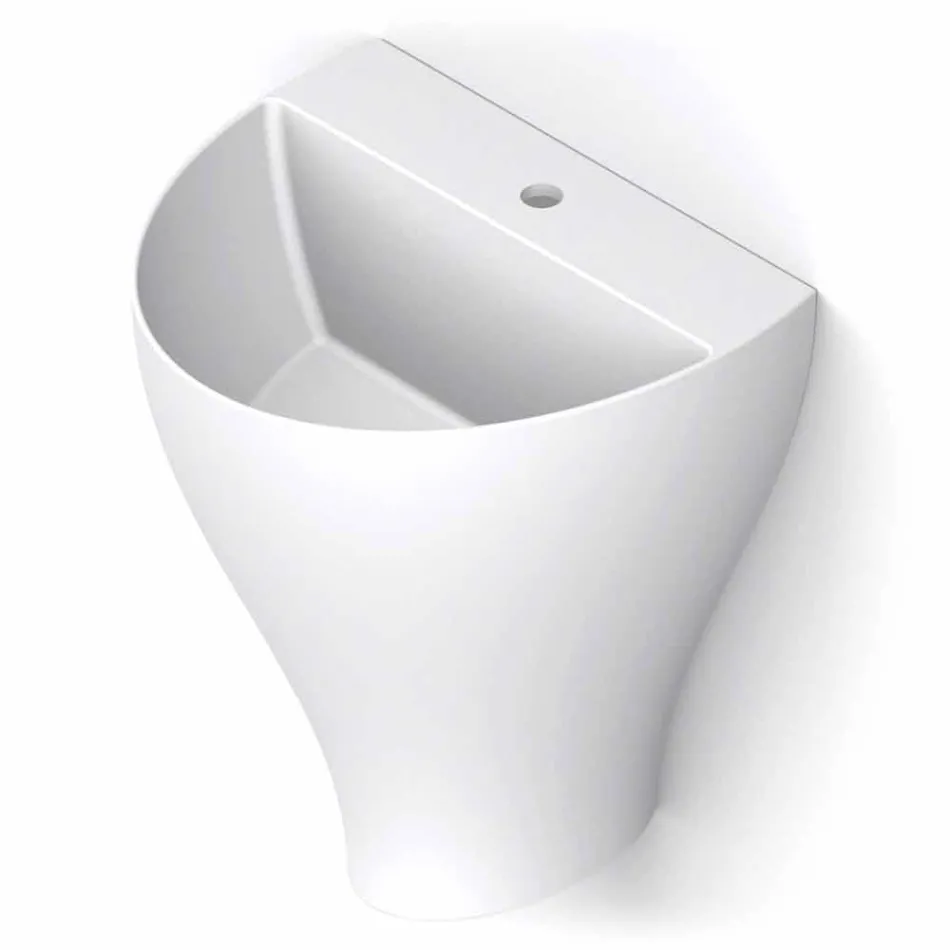 Moderne Keramik-Wandwaschbecken made in Italy, Fiorello Viadurini