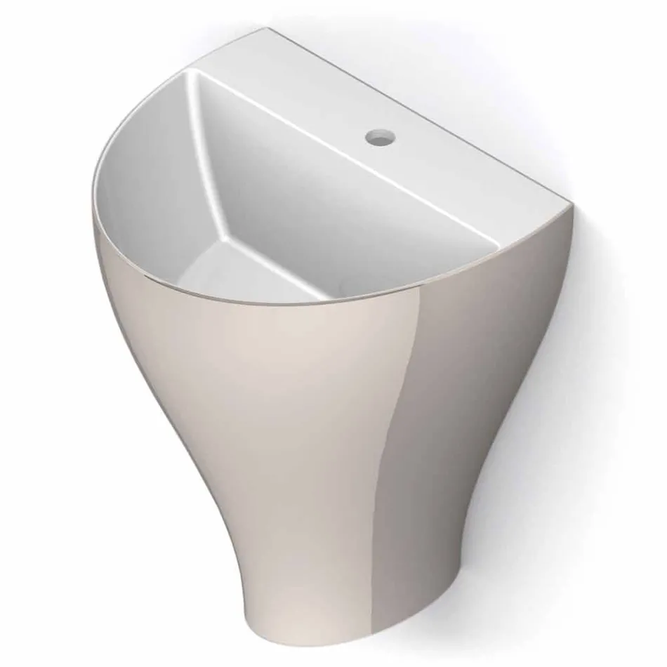 Moderne Keramik-Wandwaschbecken made in Italy, Fiorello Viadurini