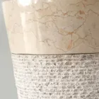 Siro Design weißes Waschbecken aus Naturstein, Einzelstück Viadurini