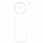 In Italien hergestelltes, zylindrisches freistehendes Bodenwaschbecken, Rumo Viadurini