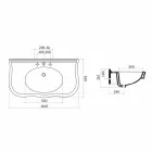 Waschbecken mit Beinen oder ohne Keramik L 110 cm von Design Avise Viadurini