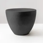 Konisches Aufsatzwaschbecken aus handgedrehtem Schamotte – Orbite Viadurini