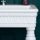 Waschtischkonsole aus weißer Keramik Made in Italy Classic Design - Areta Viadurini
