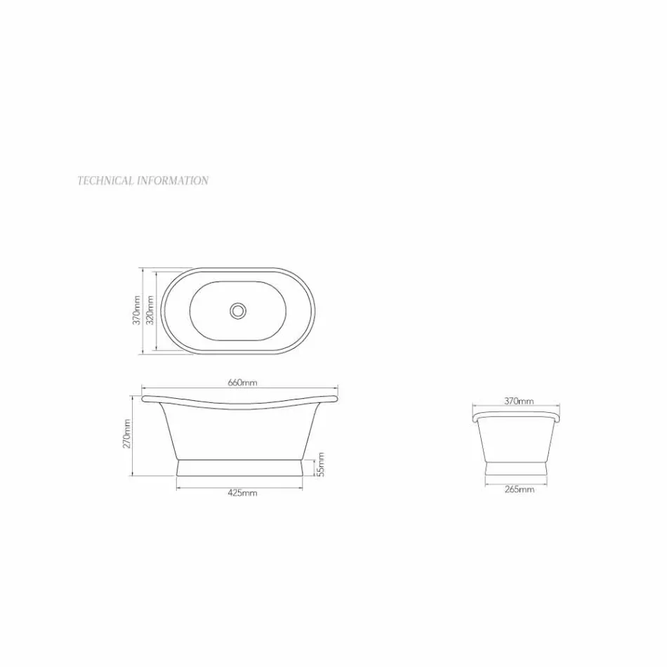 Waschbecken fertig in weiß Eisen und verdigris Cala Viadurini
