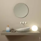 Weißes Design Waschbecken aus Keramik Python in Italien glänzend gemacht Viadurini