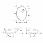 Weißes Design Waschbecken aus Keramik Python in Italien glänzend gemacht Viadurini