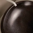 Countertop Design Keramik schwarz Python Waschbecken in Italien gemacht Glossy Viadurini