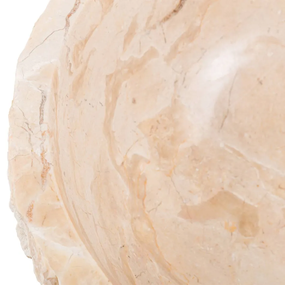 Handgefertigtes Design-Aufsatzwaschbecken aus Erosi-Marmor, Busseto Viadurini