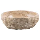 Handgefertigtes Design-Aufsatzwaschbecken aus Erosi-Marmor, Busseto Viadurini