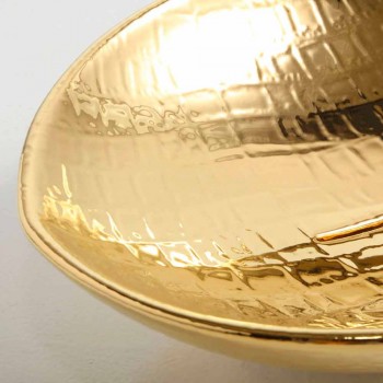 Arbeitsplatte Design Keramik Waschbecken Gold in Italien Tiere gemacht