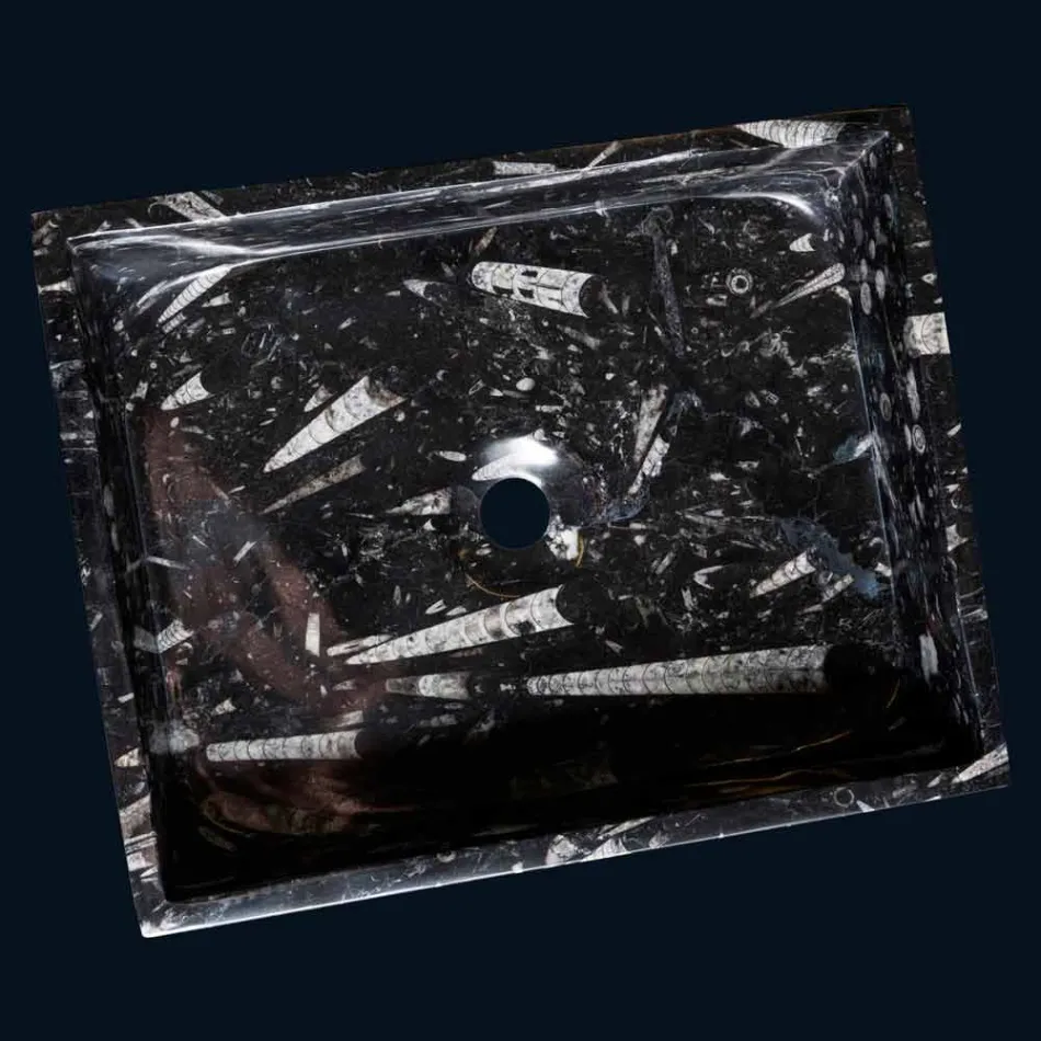 Design-Aufsatzwaschtisch aus Ozzy-Marmor, Unikat Viadurini