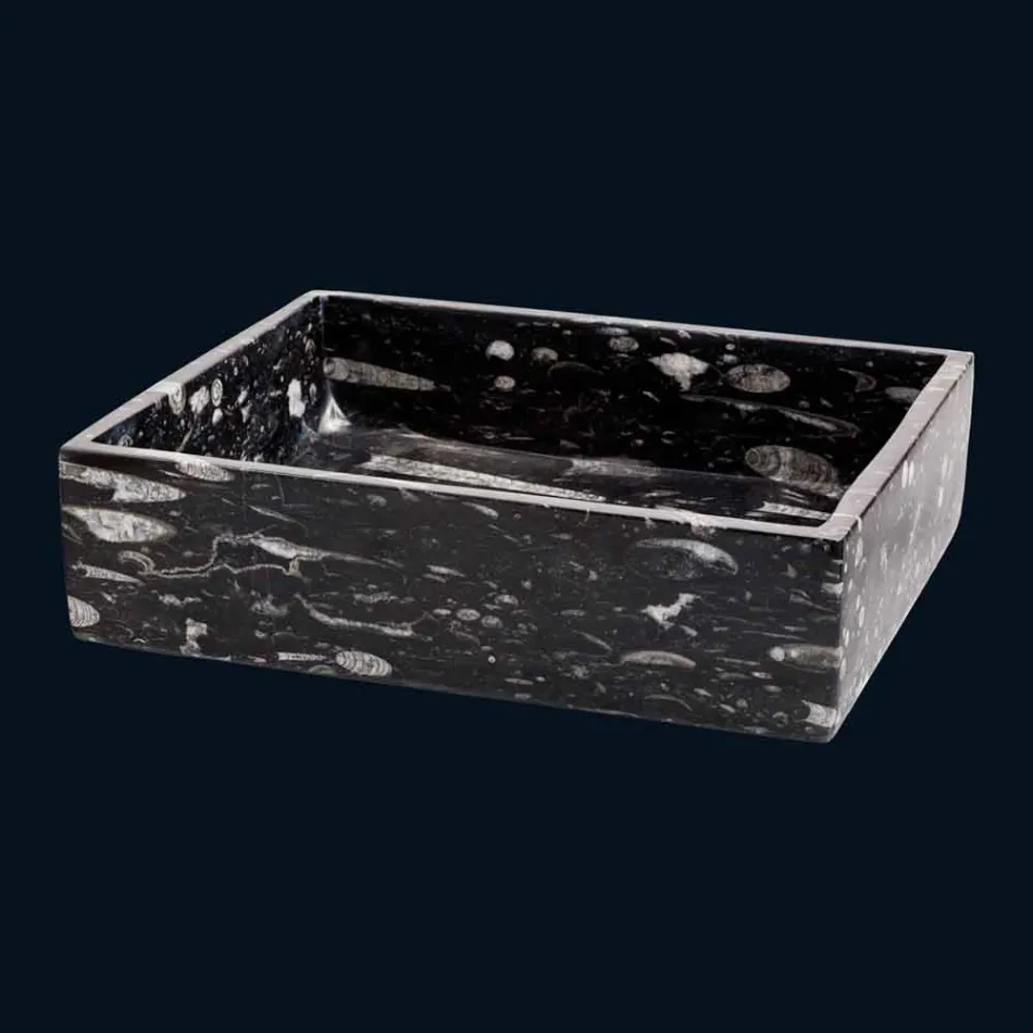 Design-Aufsatzwaschtisch aus Ozzy-Marmor, Unikat Viadurini