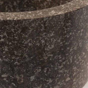 Design Aufsatzwaschbecken aus grauem Naturstein Zhen