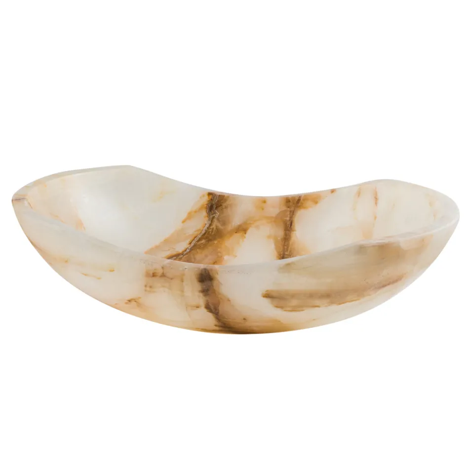 Design-Aufsatzwaschbecken aus Lana-Onyxstein, handgefertigt Viadurini