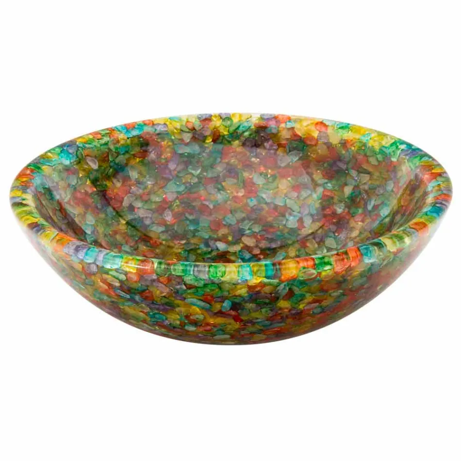 Design Aufsatzwaschtisch aus Kunstharz und Nita Quarz Viadurini