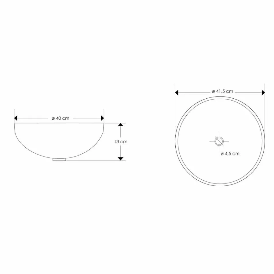 Design Arbeitsplatte Waschbecken aus transparentem Harz und Kupfer - Salvatore Viadurini