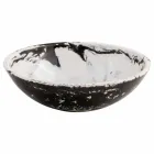 Rundes Design-Waschbecken aus Kunstharz, Bussoleno Viadurini