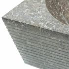 Waschbecken Unterstützung grau Naturstein, ein Stück Zor Viadurini