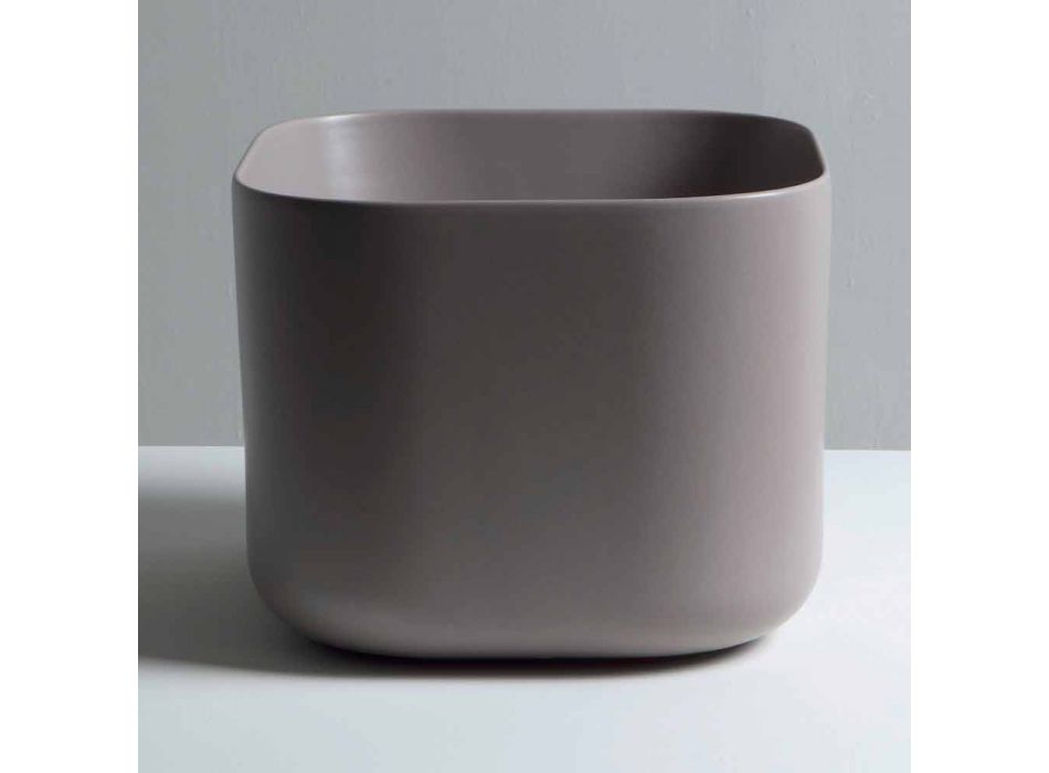 Modernes Design-Arbeitsplatte aus Keramik Waschbecken Star Square 40x40 cm Viadurini