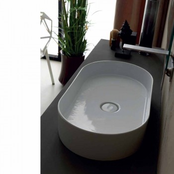 Modernes Design Waschbecken aus Keramik Sun gemacht Italien 65x35 cm