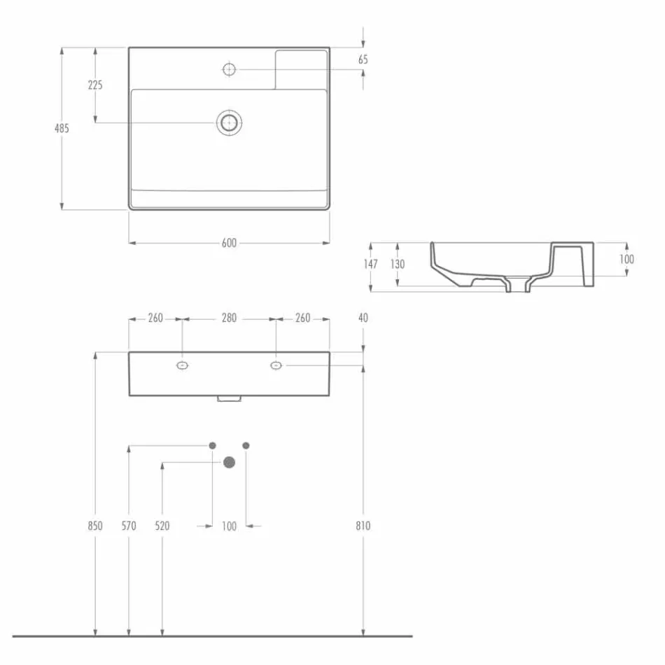 Aufsatzwaschbecken aus Keramik made in Italy, Viviano Viadurini