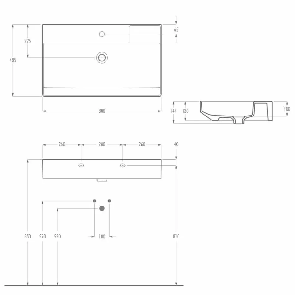 Aufsatzwaschbecken aus Keramik made in Italy, Viviano Viadurini