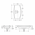 Aufsatzwaschbecken in getüpfter Keramik des Designs Made in Italy Laura Viadurini