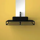 Modernes Aufsatzwaschbecken aus Keramik made in Italy, Zulimo Viadurini