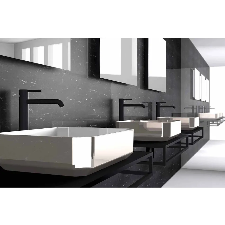 Modernes Aufsatzwaschbecken aus Keramik made in Italy, Zulimo Viadurini