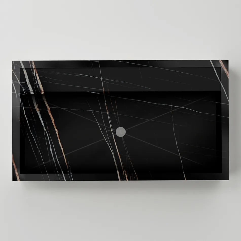 Aufsatzwaschbecken aus Feinsteinzeug in Marmoroptik, hergestellt in Italien – Cervia Viadurini