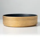 Aufsatzwaschbecken aus gewelltem Feinsteinzeug, hergestellt in Italien - Vibrazione Viadurini