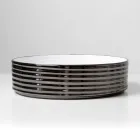 Aufsatzwaschbecken aus gewelltem Feinsteinzeug, hergestellt in Italien - Vibrazione Viadurini