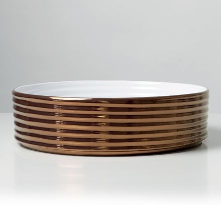 Aufsatzwaschbecken aus gewelltem Feinsteinzeug, hergestellt in Italien - Vibrazione Viadurini