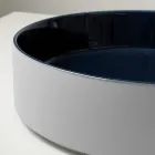 Halo Aufsatzwaschbecken aus handgedrehtem Feinsteinzeug, hergestellt in Italien Viadurini