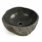 Aufsatzwaschbecken aus natürlichem Flussstein Agra Viadurini