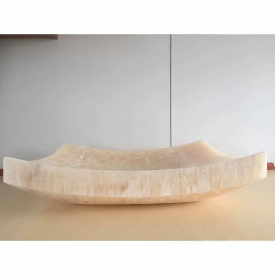 Onyx Naturstein Waschbecken Liebe, Einzelstück Viadurini